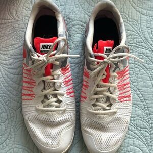Used Air Max Effort TR Shoes. Size 12. White and Grey Camo and Red